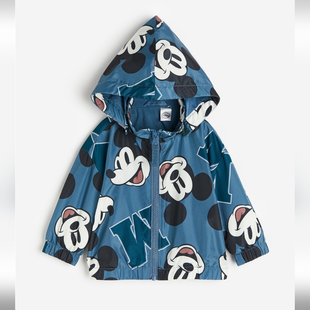 H&M 1.5-2y/2T Mickey Mouse fleece lined jacket